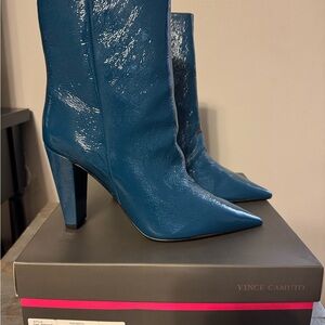 Vince Camuto Blue Patent Leather Boots